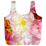 Pink Flowering Almond Flowers Full Print Recycle Bags (L)  Back