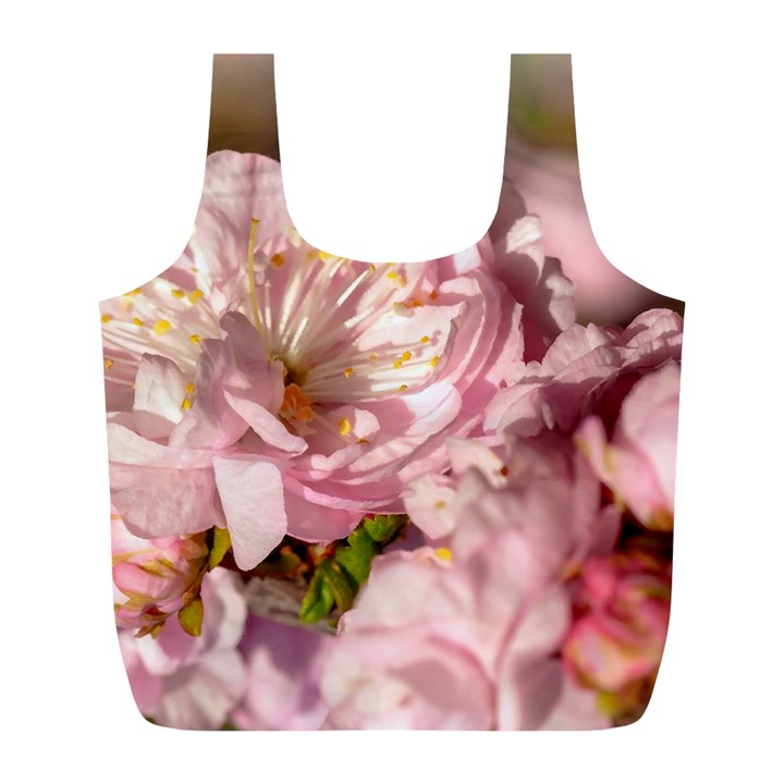 Beautiful Flowering Almond Full Print Recycle Bags (L) 