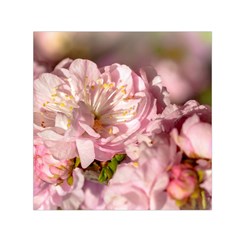 Beautiful Flowering Almond Small Satin Scarf (square) by FunnyCow