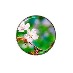 Sakura Flowers On Green Hat Clip Ball Marker by FunnyCow