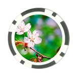 Sakura Flowers On Green Poker Chip Card Guard (10 pack) Front