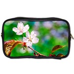 Sakura Flowers On Green Toiletries Bags 2-Side Front