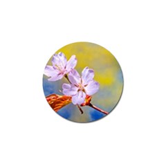 Sakura Flowers On Yellow Golf Ball Marker (10 Pack) by FunnyCow