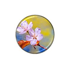 Sakura Flowers On Yellow Hat Clip Ball Marker by FunnyCow