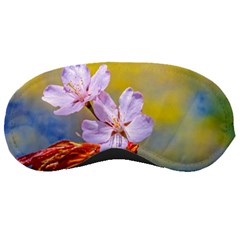 Sakura Flowers On Yellow Sleeping Masks by FunnyCow