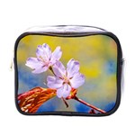 Sakura Flowers On Yellow Mini Toiletries Bags Front