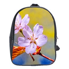 Sakura Flowers On Yellow School Bag (xl) by FunnyCow