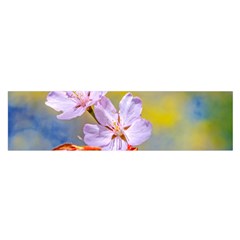 Sakura Flowers On Yellow Satin Scarf (oblong) by FunnyCow