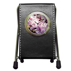 Sakura In The Shade Pen Holder Desk Clock by FunnyCow