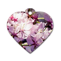 Sakura In The Shade Dog Tag Heart (two Sides) by FunnyCow