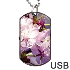 Sakura In The Shade Dog Tag Usb Flash (one Side) by FunnyCow