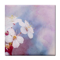 Pink Mist Of Sakura Tile Coasters by FunnyCow