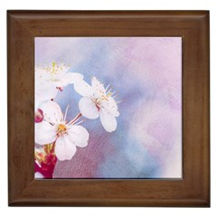 Pink Mist Of Sakura Framed Tiles by FunnyCow