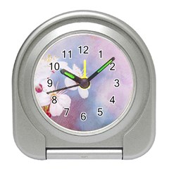 Pink Mist Of Sakura Travel Alarm Clock by FunnyCow