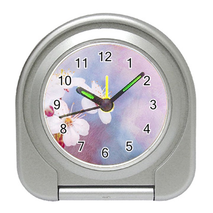 Pink Mist Of Sakura Travel Alarm Clock