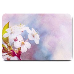 Pink Mist Of Sakura Large Doormat  by FunnyCow