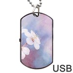 Pink Mist Of Sakura Dog Tag USB Flash (One Side) Front