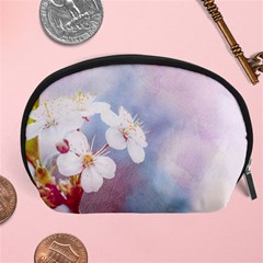 Pink Mist Of Sakura Accessory Pouches (large)  by FunnyCow