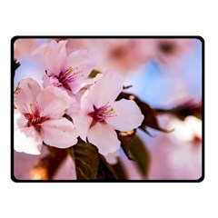 Three Sakura Flowers Fleece Blanket (small) by FunnyCow