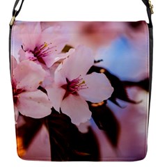 Three Sakura Flowers Flap Messenger Bag (s) by FunnyCow