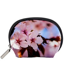 Three Sakura Flowers Accessory Pouches (small)  by FunnyCow