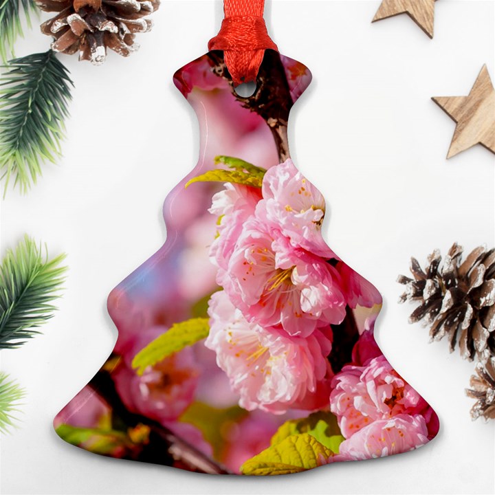 Flowering Almond Flowersg Ornament (Christmas Tree) 