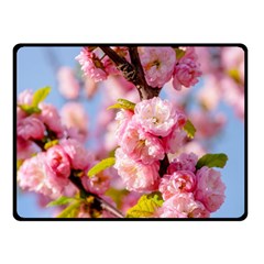 Flowering Almond Flowersg Double Sided Fleece Blanket (small)  by FunnyCow