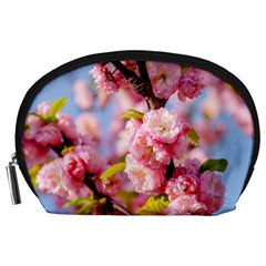 Flowering Almond Flowersg Accessory Pouches (large)  by FunnyCow