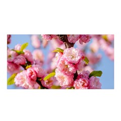 Flowering Almond Flowersg Satin Wrap by FunnyCow