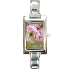 Single Almond Flower Rectangle Italian Charm Watch by FunnyCow