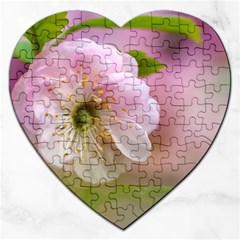 Single Almond Flower Jigsaw Puzzle (heart) by FunnyCow