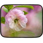 Single Almond Flower Double Sided Fleece Blanket (Mini)  35 x27  Blanket Front