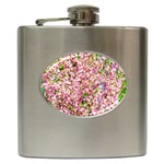 Almond Tree In Bloom Hip Flask (6 oz) Front