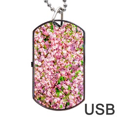 Almond Tree In Bloom Dog Tag Usb Flash (one Side) by FunnyCow