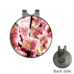 Blooming Almond At Sunset Hat Clips with Golf Markers Front