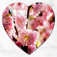 Blooming Almond At Sunset Jigsaw Puzzle (heart) by FunnyCow