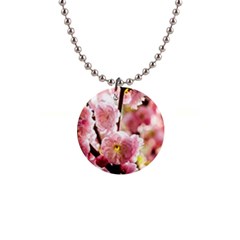 Blooming Almond At Sunset Button Necklaces by FunnyCow