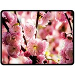 Blooming Almond At Sunset Fleece Blanket (Large)  80 x60  Blanket Front