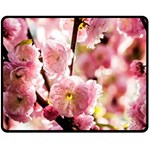 Blooming Almond At Sunset Fleece Blanket (Medium)  60 x50  Blanket Front