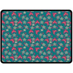 Teal Hats Fleece Blanket (Large)  80 x60  Blanket Front