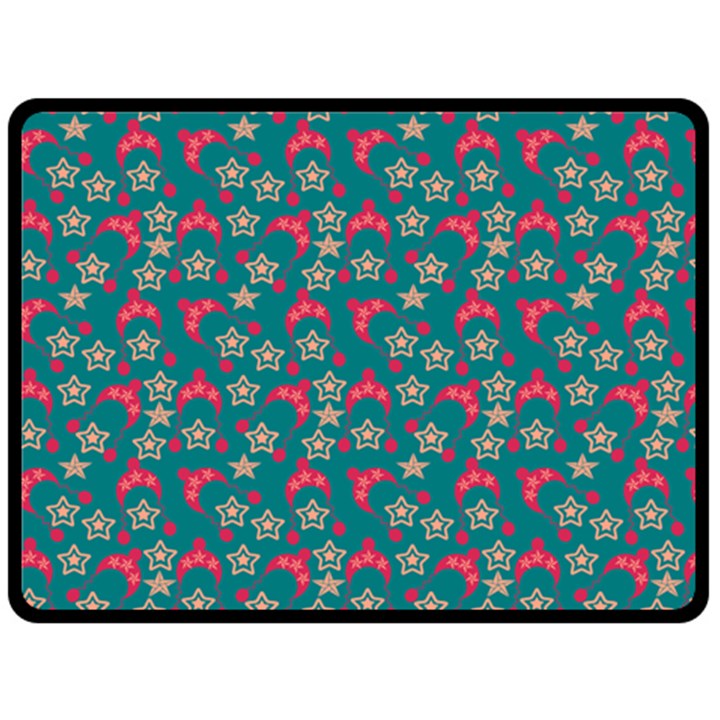 Teal Hats Fleece Blanket (Large) 