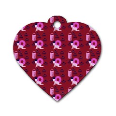 Punk Baby Red Dog Tag Heart (one Side) by snowwhitegirl