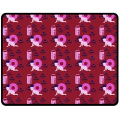 Punk Baby Red Fleece Blanket (medium)  by snowwhitegirl