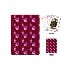 Punk Baby Red Playing Cards (mini)  by snowwhitegirl