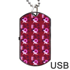 Punk Baby Red Dog Tag Usb Flash (one Side) by snowwhitegirl