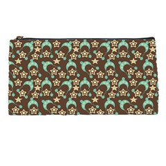 Brown With Blue Hats Pencil Cases by snowwhitegirl