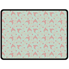 Mauve Winter Hat Fleece Blanket (large)  by snowwhitegirl