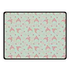 Mauve Winter Hat Fleece Blanket (small) by snowwhitegirl