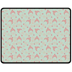 Mauve Winter Hat Double Sided Fleece Blanket (medium)  by snowwhitegirl