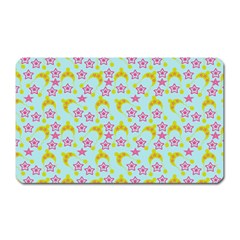 Blue Star Yellow Hats Magnet (rectangular) by snowwhitegirl